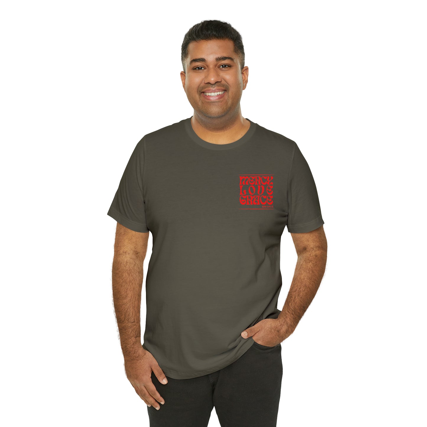 Mercy Love Grace | Good God Good Grace | Men's T-Shirt | Christian Apparel